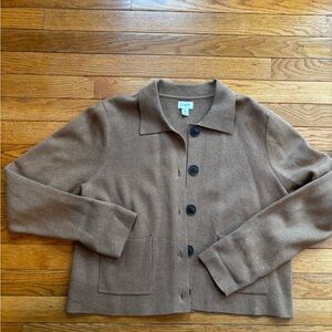 J. Crew Tan Blazer cardigan